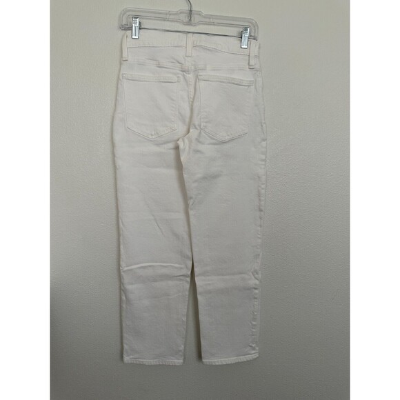 Madewell The Petite Mid-Rise Perfect Vintage Straight Jean in Tile White Sz 25P - Picture 7 of 11